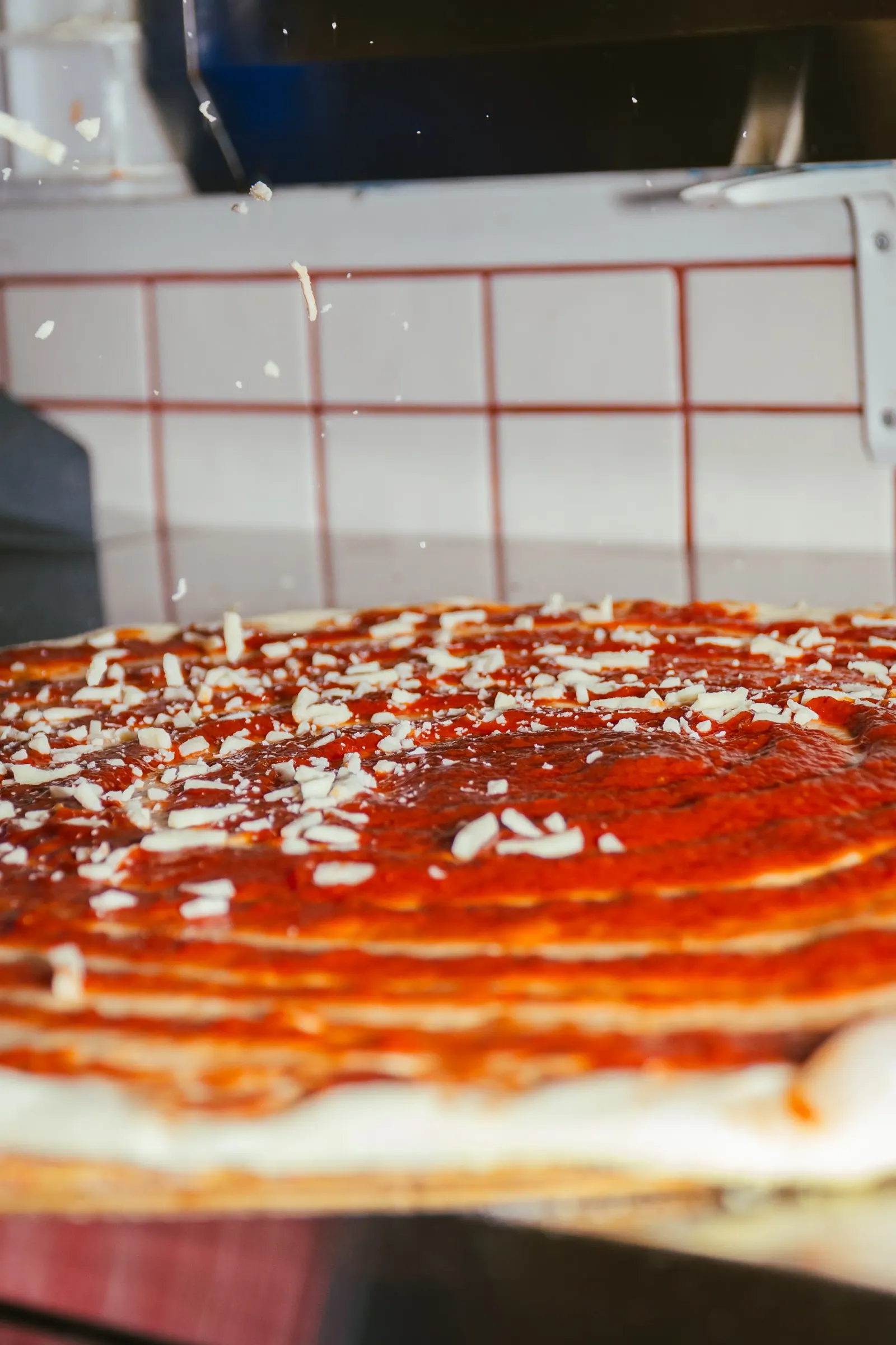 Chef working the bench at Frankie's Slice Shop, Cork